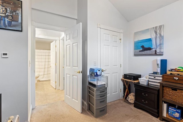 15 Fieldstone Dr, Augusta, ME 04330 - home office with light colored carpet and lofted ceiling