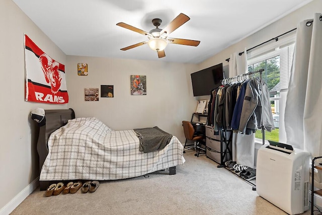 15 Fieldstone Dr, Augusta, ME 04330 - carpeted bedroom featuring ceiling fan and baseboards