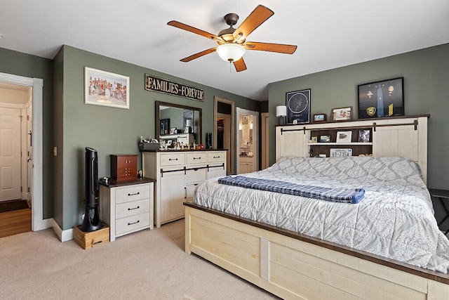 15 Fieldstone Dr, Augusta, ME 04330 - bedroom featuring light carpet and a ceiling fan
