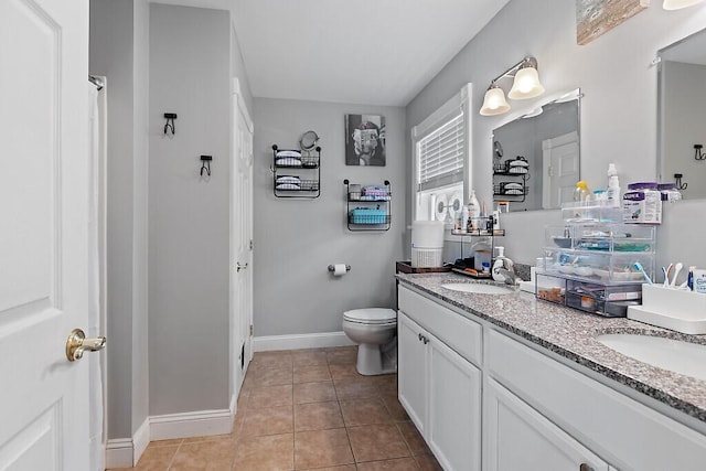 15 Fieldstone Dr, Augusta, ME 04330 - full bath featuring double vanity and tile patterned floors