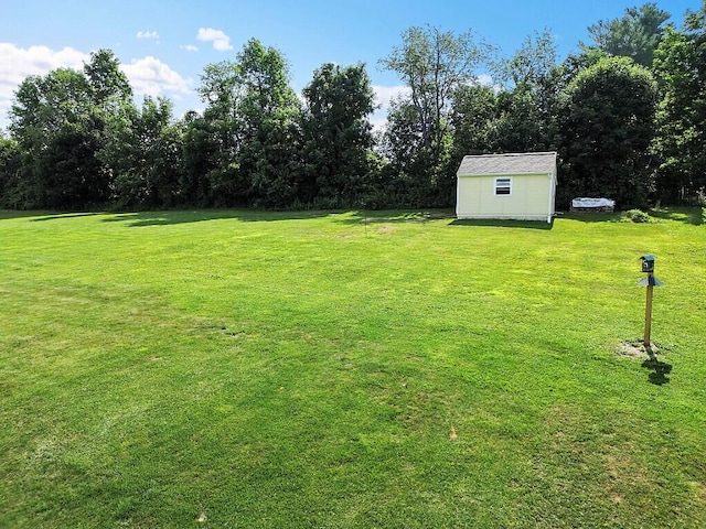 15 Fieldstone Dr, Augusta, ME 04330 - view of grassy yard featuring a shed