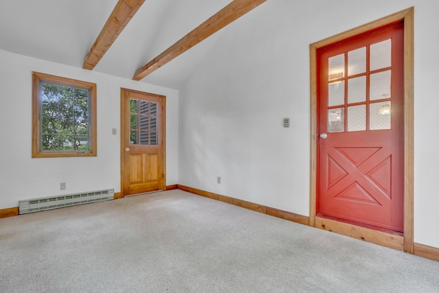 14 Pinewood Cir, Biddeford, ME 04005 - carpeted entrance foyer with baseboard heating and baseboards