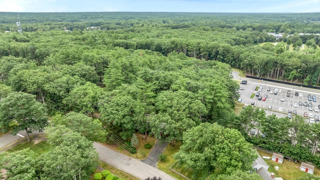 14 Pinewood Cir, Biddeford, ME 04005 - aerial overview of property's location featuring a heavily wooded area