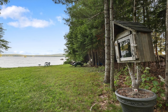 92 Cottage Shore Dr, Holden, ME 04429 - view of grassy yard with a water view