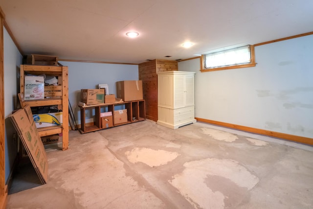 25 Oliver St, Bath, ME 04530 - below grade area with baseboards and recessed lighting