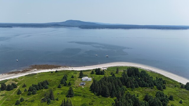 8 Bar Is, Tremont, ME 04674 - drone / aerial view of a water and mountain view