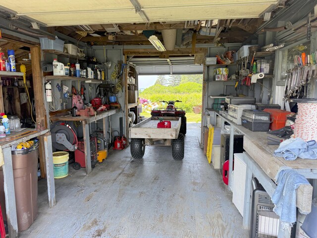 8 Bar Is, Tremont, ME 04674 - garage featuring a workshop area