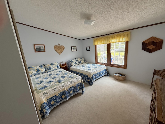 8 Bar Is, Tremont, ME 04674 - carpeted bedroom with ornamental molding and a textured ceiling