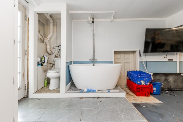 20 Elmwood Ave, Westbrook, ME 04092 - full bath featuring a freestanding bath and toilet