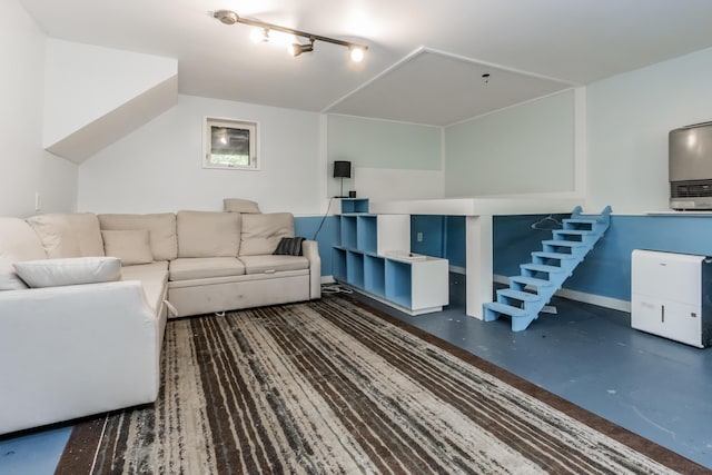 20 Elmwood Ave, Westbrook, ME 04092 - living area featuring finished concrete floors