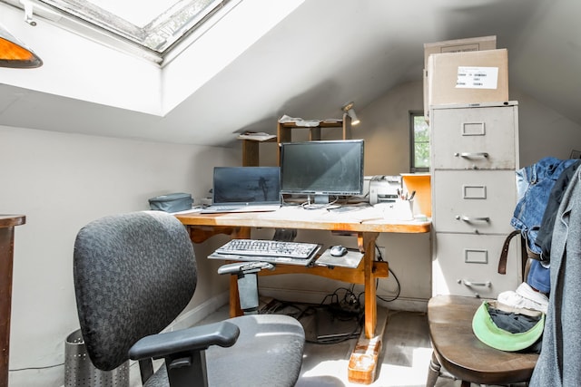 20 Elmwood Ave, Westbrook, ME 04092 - office featuring a skylight and lofted ceiling