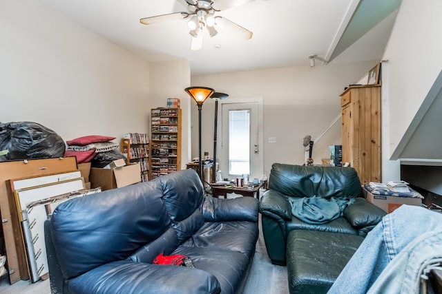 20 Elmwood Ave, Westbrook, ME 04092 - living area with ceiling fan