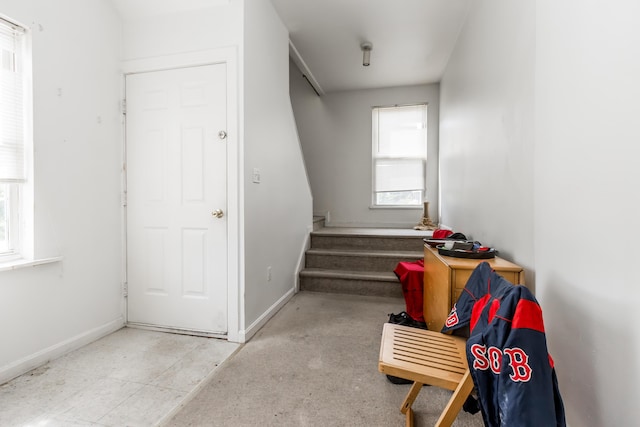 20 Elmwood Ave, Westbrook, ME 04092 - stairway featuring baseboards