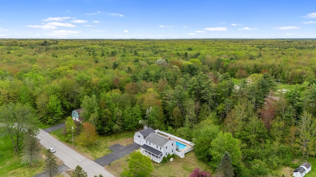 13 Wildbrook Dr, Biddeford, ME 04005 - aerial view of property and surrounding area with a heavily wooded area