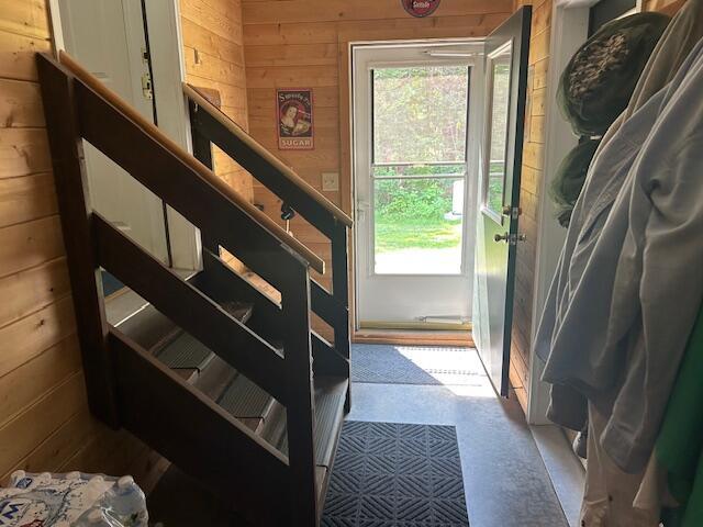 60 Dawes Rd, Dover-Foxcroft, ME 04426 - doorway with wood walls