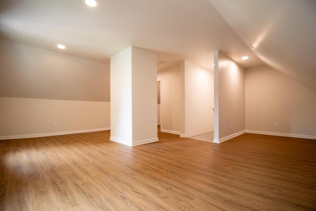 99 Gamage Ave, Auburn, ME 04210 - bonus room featuring lofted ceiling, recessed lighting, and wood finished floors