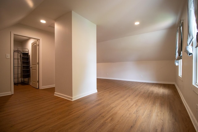 99 Gamage Ave, Auburn, ME 04210 - bonus room with lofted ceiling, wood finished floors, and recessed lighting