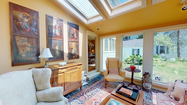 12 Center St, Machias, ME 04654 - sunroom / solarium with a skylight and vaulted ceiling