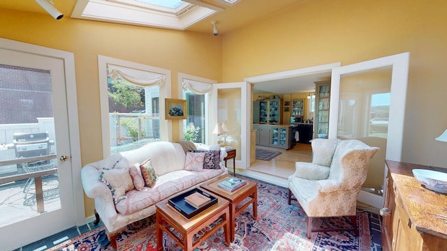 12 Center St, Machias, ME 04654 - living area with a skylight