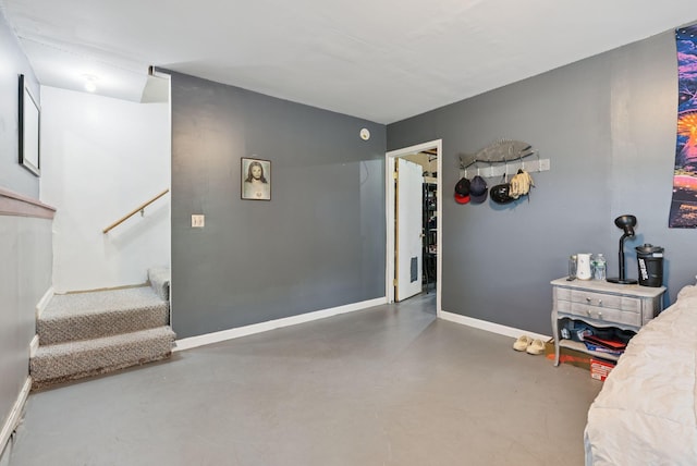 19 Straw Rd, Gorham, ME 04038 - bedroom with finished concrete floors and baseboards