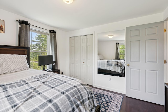 19 Straw Rd, Gorham, ME 04038 - bedroom with a closet and dark wood-style flooring
