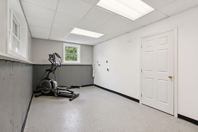 19 Straw Rd, Gorham, ME 04038 - exercise room featuring a paneled ceiling