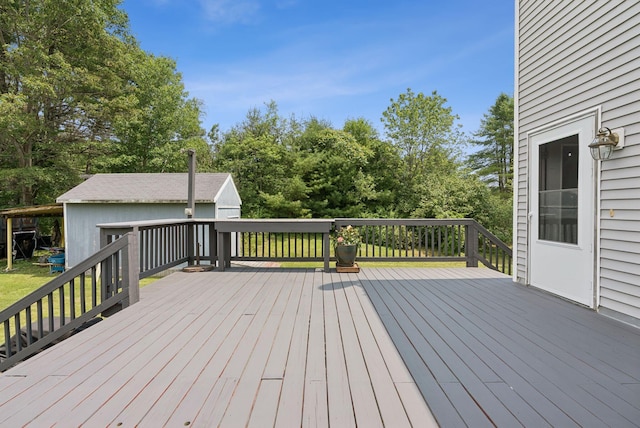 19 Straw Rd, Gorham, ME 04038 - deck featuring view of wooded area