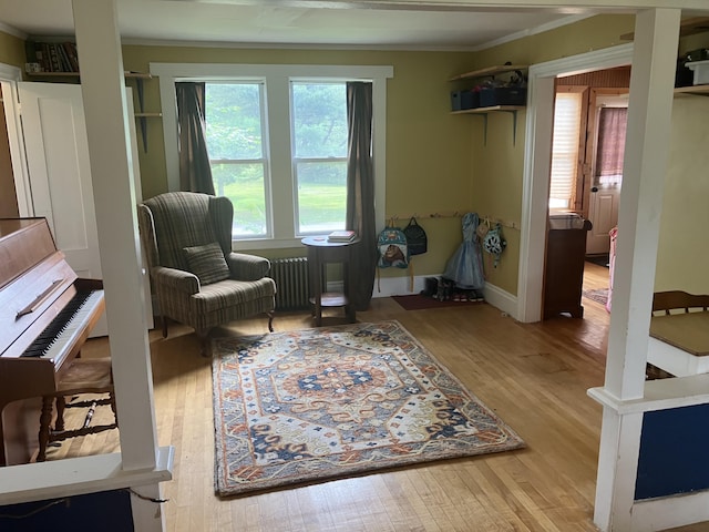 16 N Main St, Morrill, ME 04952 - sitting room featuring wood finished floors and crown molding