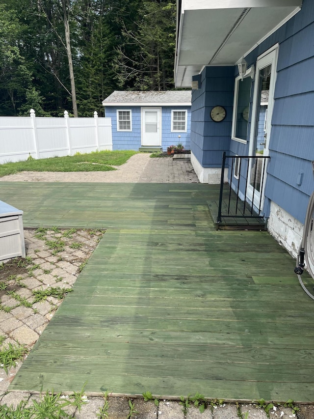 299 County Rd, Westbrook, ME 04092 - deck featuring an outbuilding