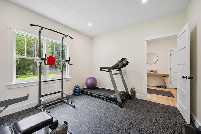 27 Meadow View Dr, Readfield, ME 04355 - exercise room with recessed lighting and baseboards