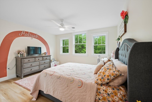 27 Meadow View Dr, Readfield, ME 04355 - bedroom featuring wood finished floors and ceiling fan
