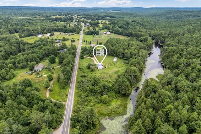 1511 Alna Rd, Alna, ME 04535 - view of property location with a heavily wooded area and a large body of water