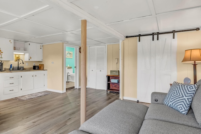 1511 Alna Rd, Alna, ME 04535 - living area featuring light wood-style flooring and baseboards