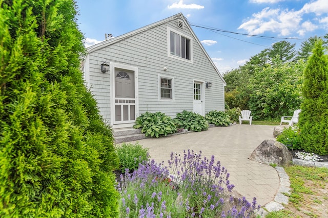 1511 Alna Rd, Alna, ME 04535 - back of property featuring a patio area and entry steps