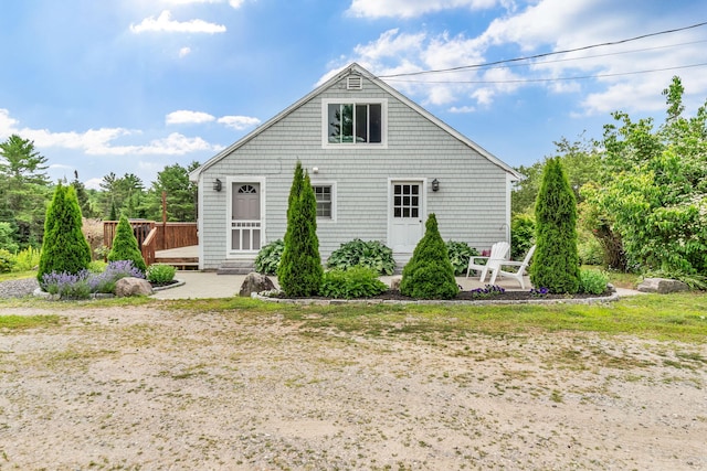 1511 Alna Rd, Alna, ME 04535 - rear view of house with a patio area