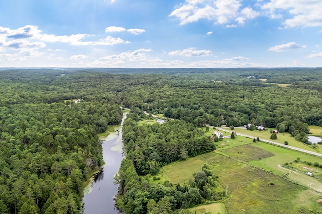 1511 Alna Rd, Alna, ME 04535 - aerial view of a heavily wooded area and a large body of water