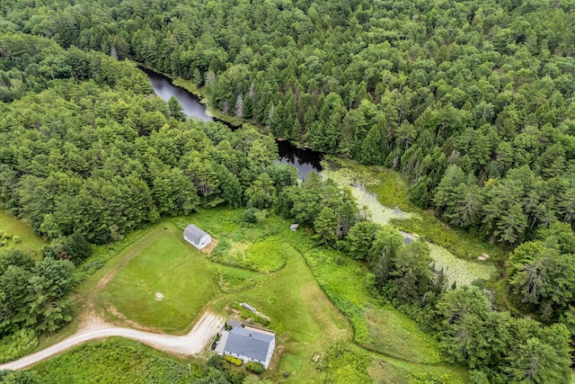 1511 Alna Rd, Alna, ME 04535 - aerial view of property and surrounding area with a large body of water and a forest