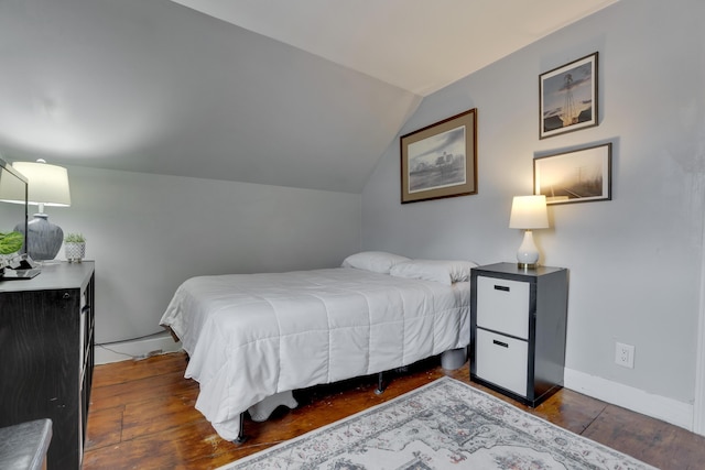 12 Maple St, Bath, ME 04530 - bedroom with vaulted ceiling and wood finished floors