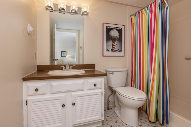 191 E Grand Ave Unit 506, Old Orchard Beach, ME 04064 - full bathroom with vanity, a shower with shower curtain, and tile patterned flooring