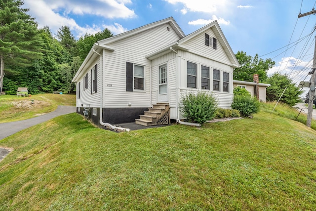 233 Northern Ave, Augusta, ME 04330 - back of house with entry steps and a yard