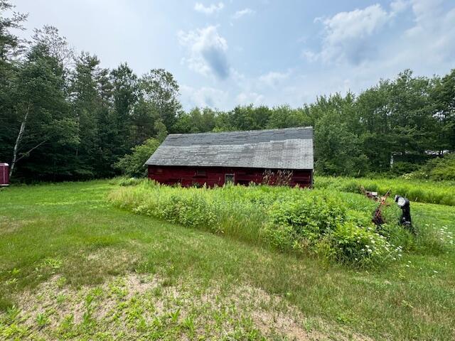 152 Cross Rd, Alna, ME 04535 - view of outdoor structure with a view of trees