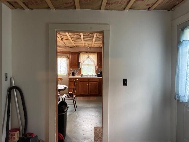 152 Cross Rd, Alna, ME 04535 - corridor featuring light floors