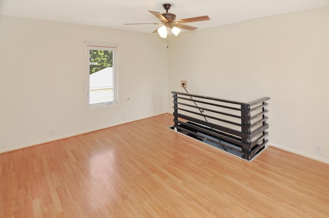 56 Holyoke St, Brewer, ME 04412 - empty room featuring ceiling fan and wood finished floors