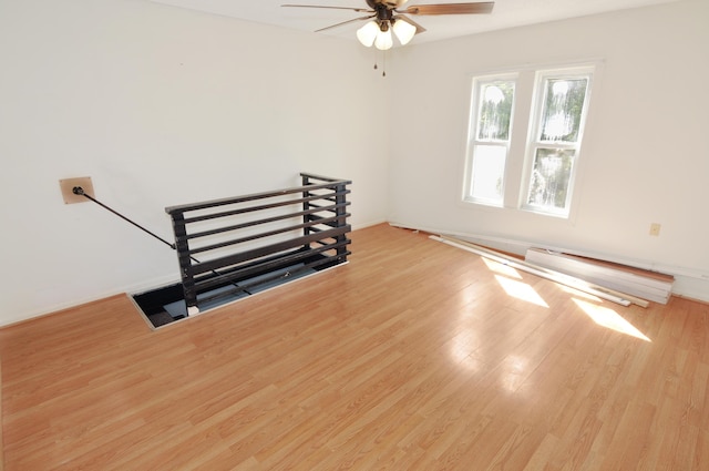 56 Holyoke St, Brewer, ME 04412 - unfurnished room with wood finished floors and a ceiling fan