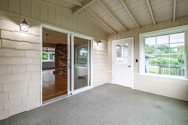 704 Brighton Hill Rd, Minot, ME 04258 - unfurnished sunroom with a baseboard radiator
