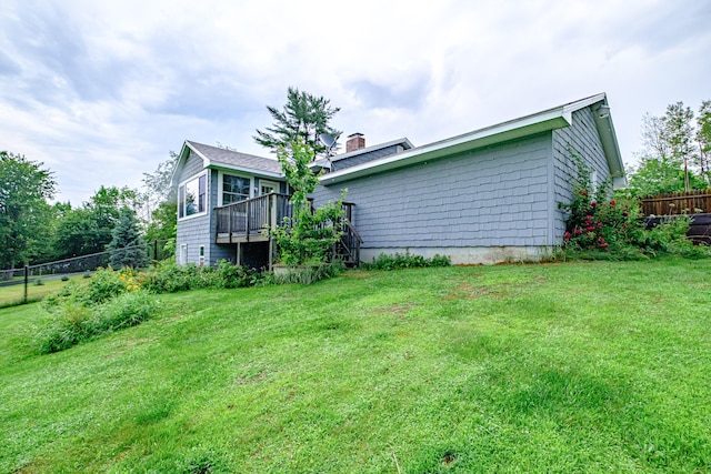 704 Brighton Hill Rd, Minot, ME 04258 - rear view of property featuring a chimney