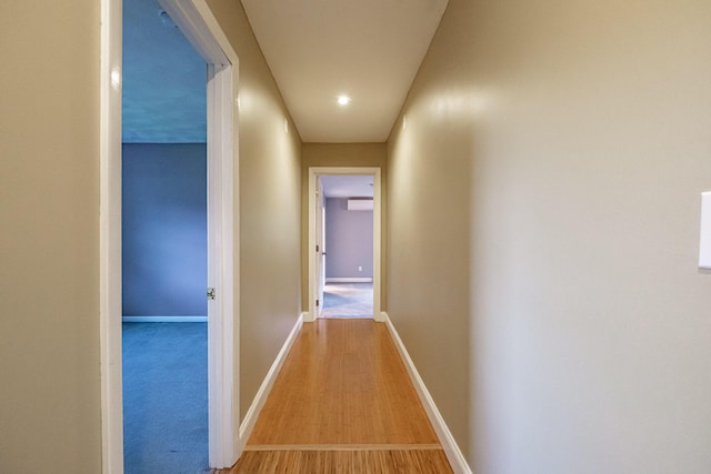 704 Brighton Hill Rd, Minot, ME 04258 - hall featuring recessed lighting and wood finished floors