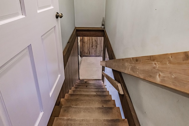 704 Brighton Hill Rd, Minot, ME 04258 - stairs featuring wood finished floors