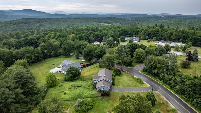 704 Brighton Hill Rd, Minot, ME 04258 - drone / aerial view of a forest and a mountain backdrop