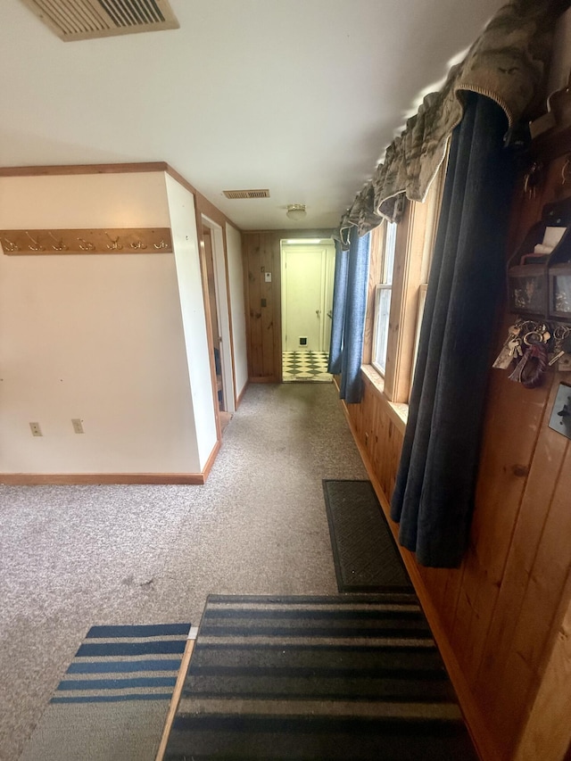 69 Lafayette St, Calais, ME 04619 - hall featuring carpet flooring and baseboards